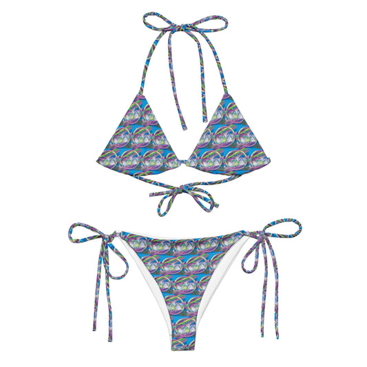 Hyperwaver Daver Logo - All-over print recycled string bikini