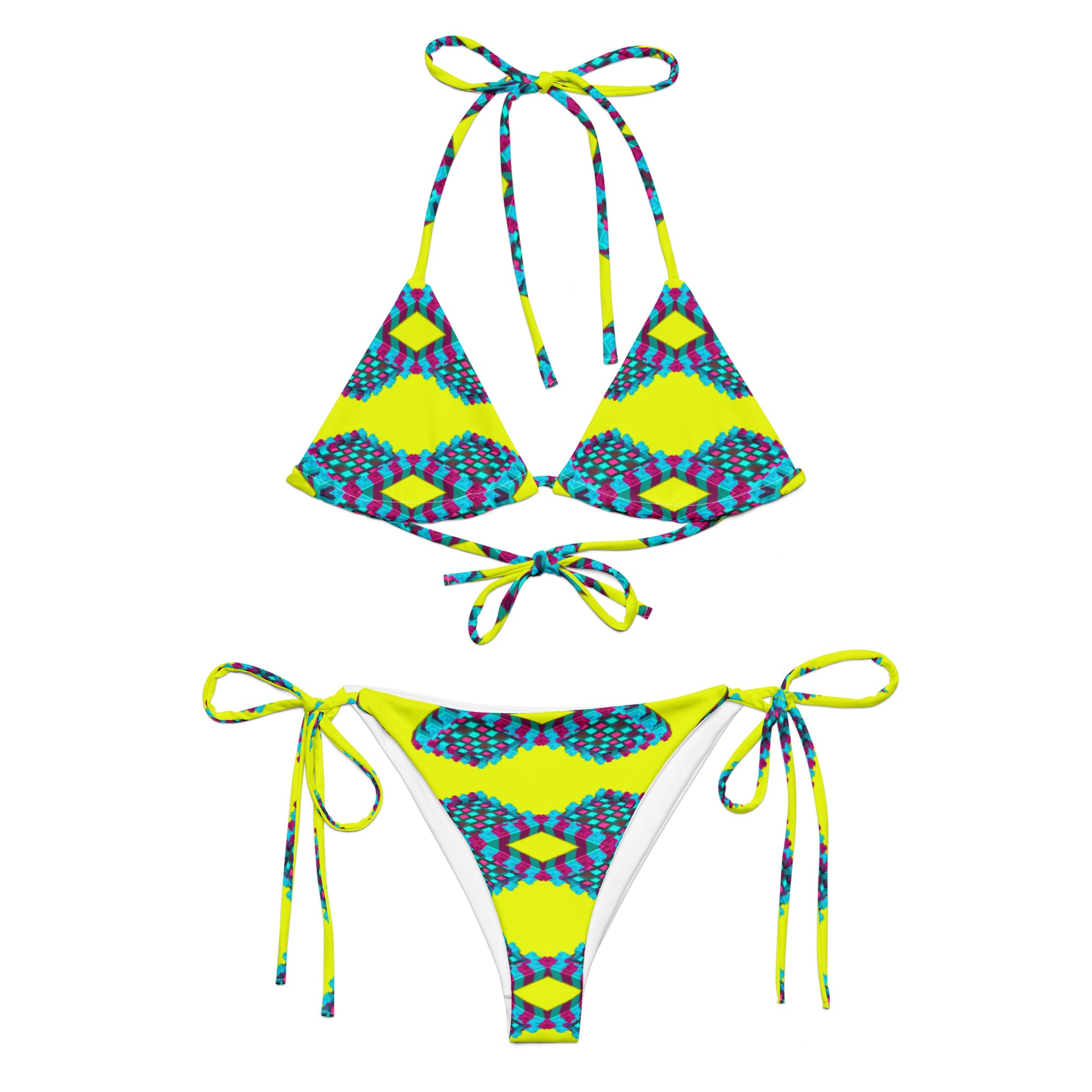 All-over Print Cool Fish Design String Bikini, Alternative