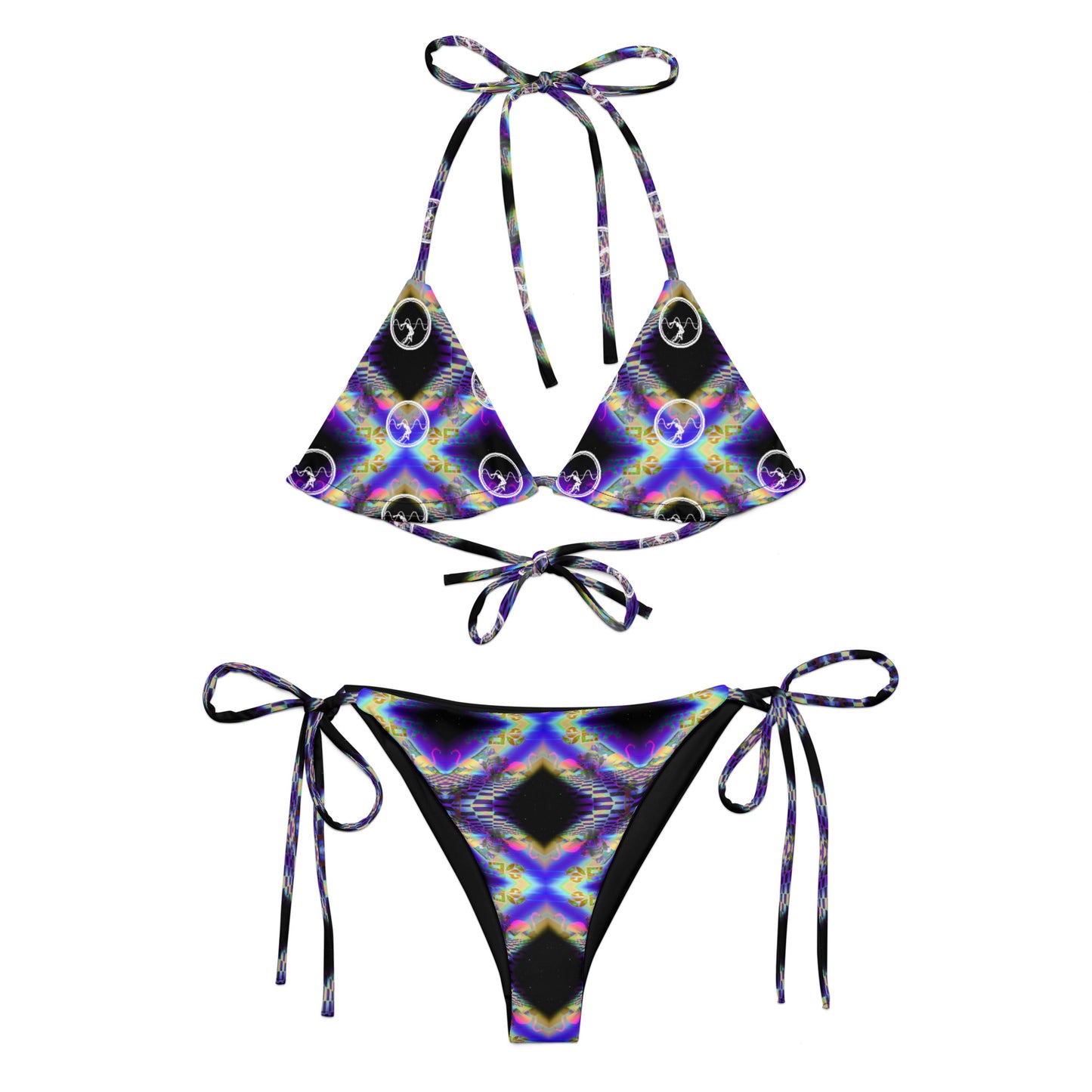 Hyperwave Flamingo - All-over print recycled string bikini