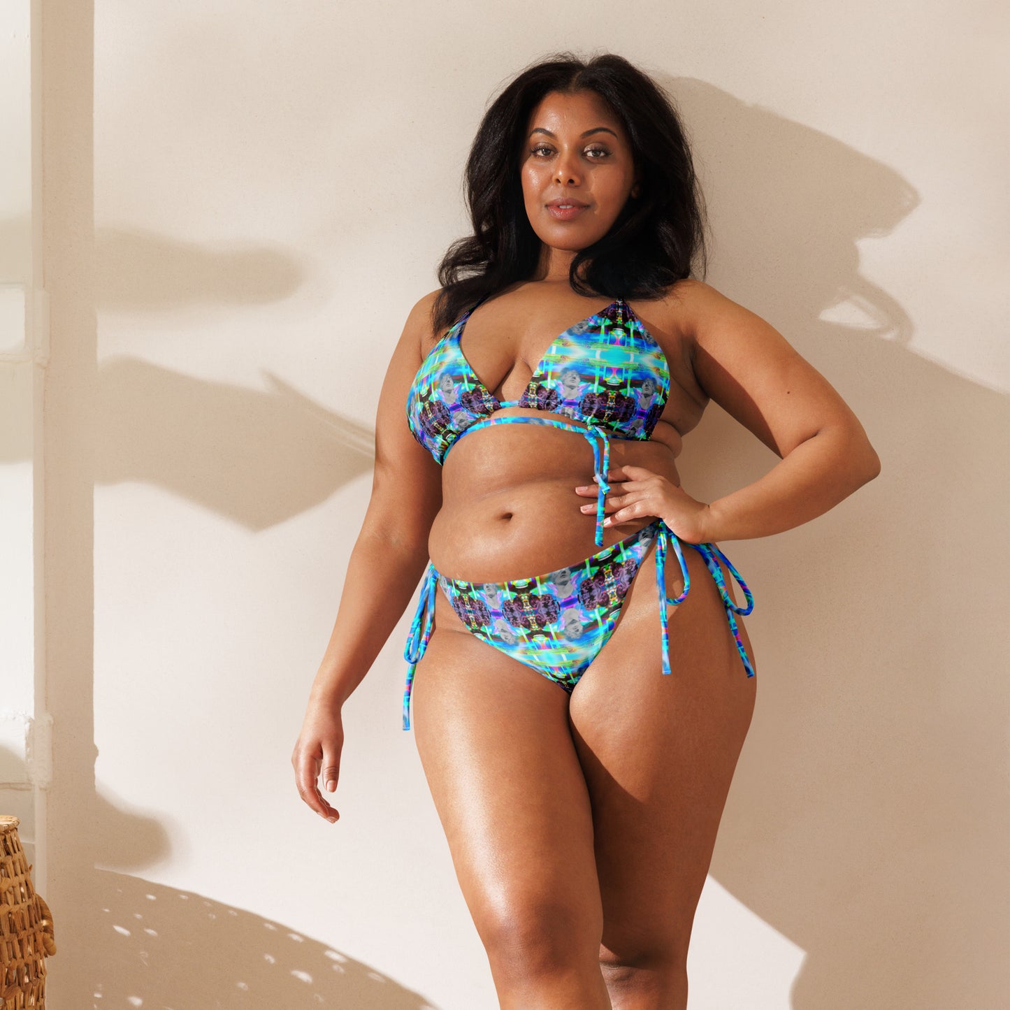 PSO Hyperwave - All-over print recycled string bikini