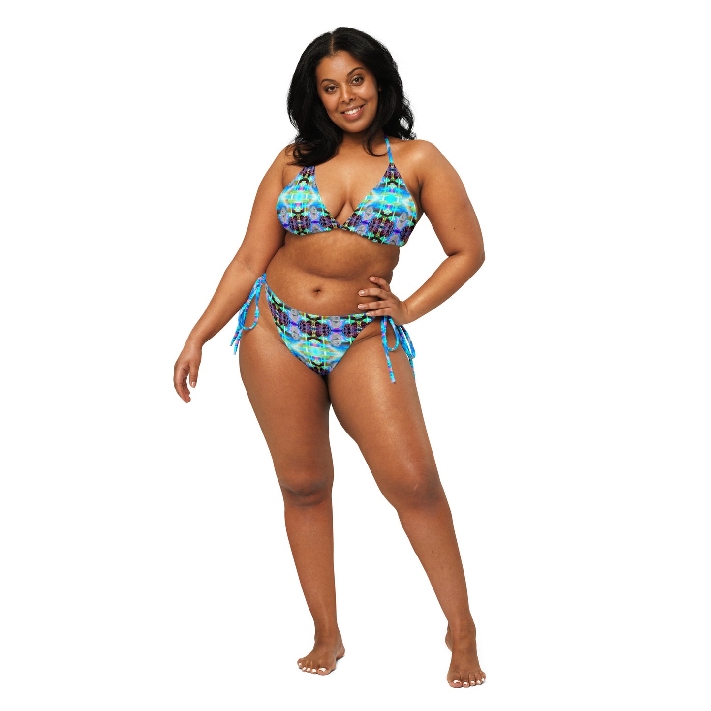 PSO Hyperwave - All-over print recycled string bikini